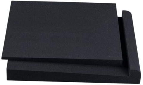 OFFSCH Lautsprecher Isolationspad 5 Zoll Hochdichtes Schwammpolster Stoßdämpfendes Kissen Rutschfest Und Vibrationsreduzierend Schwarzes Lautsprecherzubehör Für Ruhige Klangumgebung