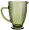 Baroni Home Carafe en verre avec détails en relief, pichet avec poignée, design moderne, carafe avec système anti-goutte, facile à nettoyer, pour boissons chaudes et froides, 1L, 20 x 13 x 19 cm, vert