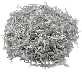20g Silver Shredded Tissue Paper for Hampers, Soft to The Touch, Ideal Hamper Filling, Christmas and Gift Packaging Filler