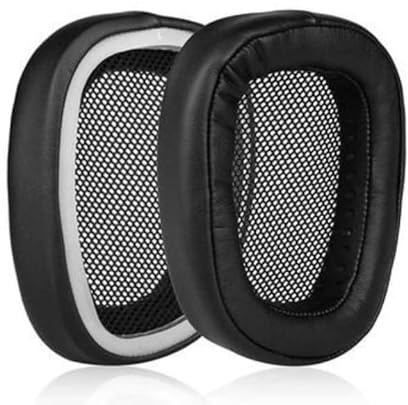 Ersatz Ohrpolster kompatibel mit Logitech Gaming Headsets G35 G930 G933 G935 G633 G635 G533 G430 G431 G432 G433 und Kopfhörern G332 G230 G231 G233 - Schwarzes Leder