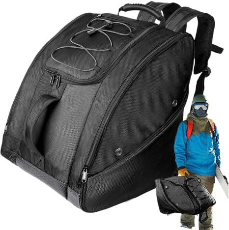 Snowboard Boot Backpack - 50L Waterproof Ski Bag, Multi-Pocket Travel Organizer | Durable Outdoor Tool Bag for Snow-Riding, Skiing, Mountain Adventures