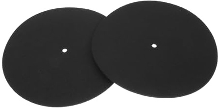 DECOMELODY Plattentellerauflage 2 Stück Vinyl-Schallplatten-Schutzmatte 7.87 X 7.87 X 0.08 Zoll Für Plattenspieler Und Grammophon Reduziert Vibrationen Schützt Vor Kratzern Für Den Heimgebrauch