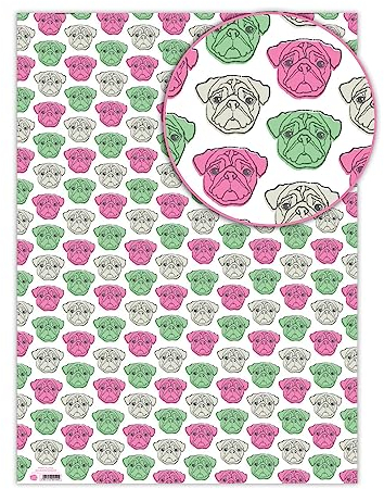 Brainbox Candy Geschenkpapier – 2 Blatt, 500 x 700 mm, Tiermotiv, für Geburtstage