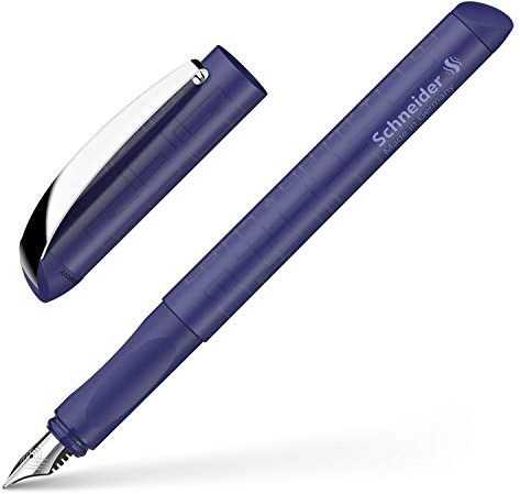 Schneider 167734 Glam VIP Füller (für Rechts- und Linkshänder, inkl. Tintenpatrone königsblau) blau