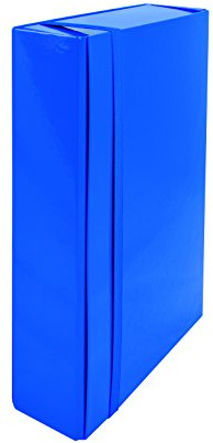euro-cart cpiri08elpbl Aktendeckel-Projekte mit Gummizug, blau, Format B.25 x 35 x Rücken 8 cm
