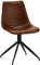 Isabel Esszimmerstühle 2er Set Cognac Braun – Drehstuhl, Kunstleder Hellbraun, Skandinavisches Design, Metallgestell Schwarz, Modern & Gepolstert