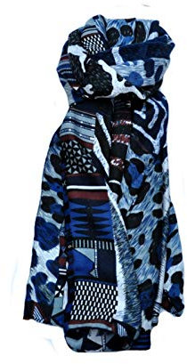 Euly Leo Herbstschal Winterschal Langschal Schals Halstuch Halstücher Damenschal Tücher (001 Blau)