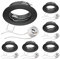 ledscom.de 6 Stück Decken-Einbaurahmen FERE Einbaurahmen schwarz matt (LED/Halogen/GU10/MR16/PAR16/50mm) inkl. GU10 Fassung