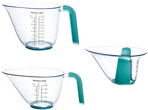 KitchenAid KO298OSAQA Gourmet Measuring Jugs, Plastic, Aqua Sky
