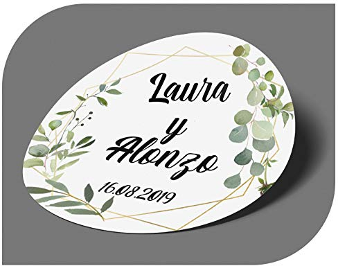 CrisPhy - Adesivi personalizzati per matrimonio, con nome e data, etichette adesive per inviti, matrimoni, battesimi, fidanzamenti, comunioni, compleanni, feste, vintage, timbri