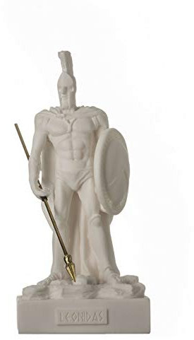 Leonidas Statue Griechischer Spartanischer König Skulptur Figur Alabaster 17 cm