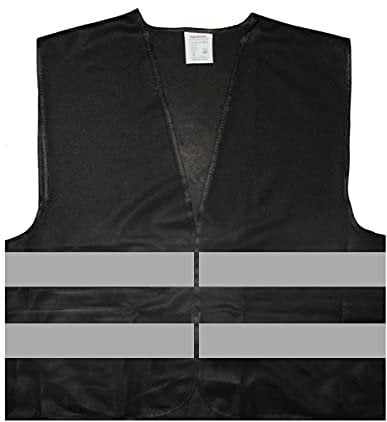 Warnweste - Signalweste - Größe L/XL, Schwarz