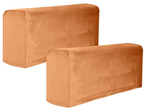 LIOOBO Sofa-Armlehnenbezüge, Stretch, Sofa-Schonbezug, Möbelschutz, Sessel, Armlehne, Schutzhülle für Liegestuhl, Sofa, Marineblau, 2 Stück, YTX47310N5W41ZNY, camel