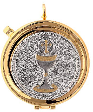 Holyart Custode eucharistique Calice Bicolore sur Plaque en Relief