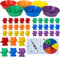 edxeducation Counting Bears mit passenden Schalen | Mathe Lernmittel | 68er Set | 60 Bärenzähler, 6 Schalen & 2 Drehscheiben | Zuhause lernen