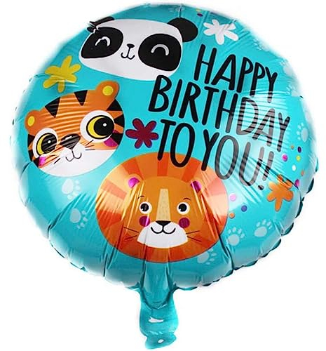DIWULI Happy Birthday Ballon Tiere - Zoo Panda Party Deko