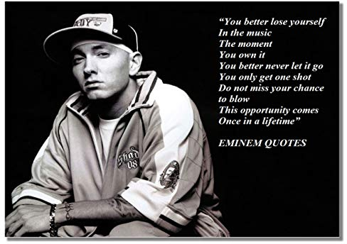 Eminem A3 ungerahmt American Rapper Musik Star Poster Inspirierendes Zitat Foto Bild