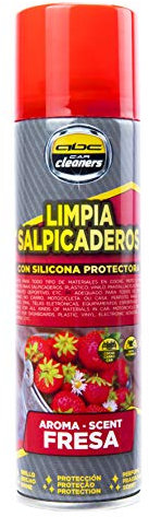 ABC CAR CLEANERS MOT60003 Spray Limpia Salpicaderos Aroma Fresa con Silicona Protectora, 120 ml, Rojo, El embalaje puede variar