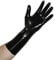 Rubberfashion Guanti in lattice corti - Sexy Rubber Gloves - guanti in lattice corti fino al polso per donne e uomini nero 0,4 mm M