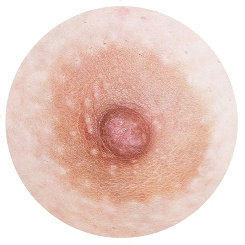 Nippel Aufkleber Hell - Fun Nippel Sticker Brustwarze Optik Busen Titten rund Ø 5cm selbstklebend Größe 20 Stück