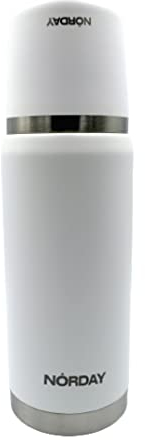 NORDAY | Stainless Steel Cups – Tumblers | Voyager 30oz White Thermal Tumbler | Maintains Temperature Between 8 and 24 Hours | Anti-Spill Lid - Ideal For Trips | Double Wall - Extra Resistant