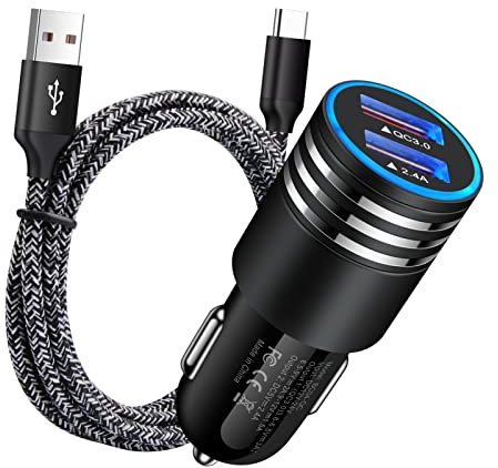 Auto Ladegerät Typ C Schnellladegerät für Samsung Galaxy S25/S24/S23/S22/S21 S20 FE Z Flip 7/6/5/4 A17 A56 A36 A26 A16 A15 A25 A35 A55 A53 A13 A54 A14 A14 2. Schnellladung 3. .0 Rapid Auto-Adapter +