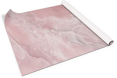 Coloray Klebefolie Möbel Folie Dekofolie Selbstklebende 100x50 cm auf der Kommode auf den Schränken Aufkleber Matt - Rosa Marmor