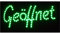 Miobo LED Schild Leuchtschild GEÖFFNET OPEN Dönner Kebab Bar und viel mehr Reklame LEUCHTREKLAME Werbung versch.stylen (Geöffnet (grün))