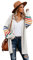 HEYPORK Damen Herbst Winter Warm Bequem Pullover Casual Mode Strickjacke Strickpullover Frauen Herbst Winter Women's Patchwork Loose Knit Pullover Jacke Pullover Top(Weiß, XL)