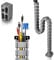 Duronic CM1DM SR Kabelkanal | Kabelführung Schreibtisch | Flexibles Kabelmanagement für Ordnung am Arbeitsplatz und Werkstatt | Modular bis 1,3m | Metallplatte zum Schrauben unter Tisch | Kunststoff