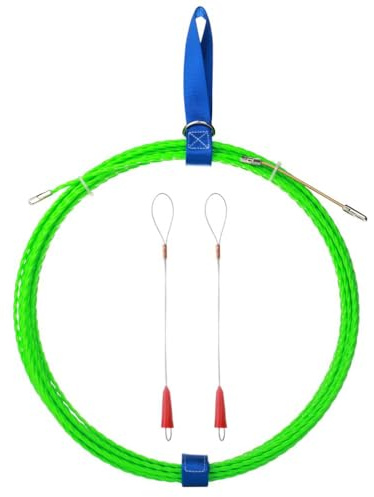 StartFine Home04 Fischband-Drahtzieher durch die Wand, Drahteinfädler, Fischkabelverschluss mit Stahlseil, 10 m