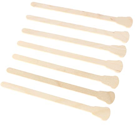 Angoily 100St Holzspatel zum Wachsen Anzug Einwegspatel Sticks zum Entfernen von Ohrhaaren Kelle spachtel Wachsstift Wachsspatel hölzern Wachsstab am Stiel einstellen Bambus