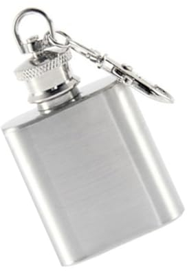 NAMOARLY 1 Flat Lid Jug with Keychain Whiskey Bottle Flask Portable