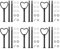 Nchdewui 5 Pack Etageren Stangen, Etagere Stangen Set, Etagere Bausatz, Metallstangen Mittellochausstech für Hochzeitstorte Etagere Tortenständer Tortenhalter Torten (schwarzes Liebesherz)