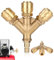 TIDEVAN Conector de Aire Comprimido,Distribuidor de 3 Vías Distribuidor de Aire Comprimido de 3 vías Con Acoplamientos Conector Rapido Aire Comprimido con 1/4 in Conector Interruptor Aire Comprimido