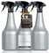3x Große Sprühflasche 1 Liter mit Zerstäuber (inkl. beschriftbare Etiketten) | Wassersprühflasche ideal für Pflanzen, Reinigungsmittel (chemiebeständig), Garten, Autopflege | Water Spray Bottle