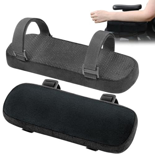 BOUFEIDA Armlehnen Polster, 2 pcs Armlehnenschoner, Extra Dicke Ergonomische mit Memory Foam effektive Schmerzlinderung, für Office World, Rollstuhl, Gaming Stuhl