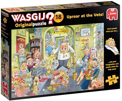 Jumbo Spiele 1119801818 Wasgij Original 18 Uproar AR The Vets! 1000 Teile Puzzle