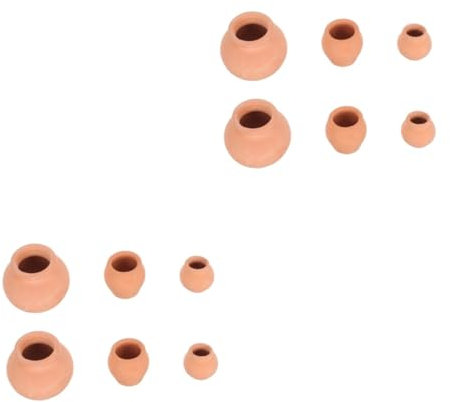 Sosoport 12 STK Mini-Daumenpflanzer Blumentöpfe bürodeko Living Room Decoration pflanzuntersetzter saftige Vase Container Anlage Zimmerpflanzen Mini-Blumentopf Topf für Sukkulenten Keramik