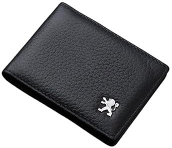 WSXCDE Geldbörse Herren, für Peugeot GT GTI 206 208 307 308 2008 3008 106 108 306 206 208 Slim Wallet Herren mit RFID Schutz Faltbare Geldbörse, Portmonee für Herren und Damen