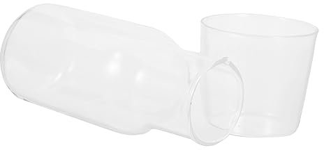 Amosfun Nachttisch-set Aus Glaskaraffe Und Tasse Wasserkaraffe Mit Tassendeckel Spritzfreier Ausguss Geeignet Für Zuhause Und Restaurants