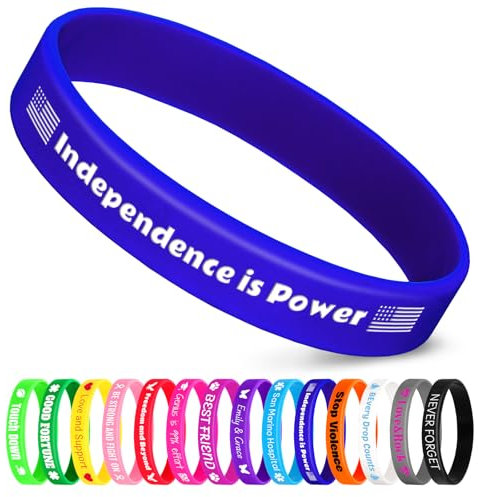 Jodimitty 10 pièces silicone bracelets personnalisés pour hommes femmes adultes, texte et icône personnalisés, pour événements, fêtes, festivals, mariage, motivation, 202x12mm (Bleu foncé)