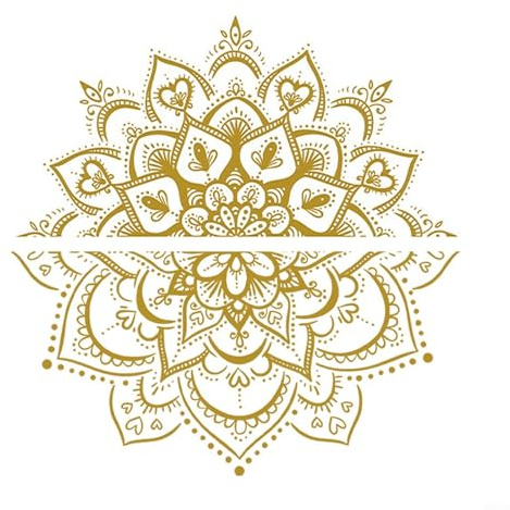 Autocollant mural en vinyle Mandala Lotus Fleur de lotus Datura Zen Decor Stickers décoratifs en vinyle pour espaces modernes