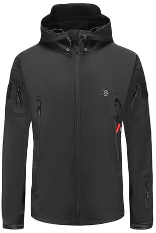 Feelcrag Self Heating Jacket Electric USB Rechargeable Heated Coat Rechargeable Heated Gilet UK Electric Body Warmers for A Man Thermal Vests Mens Aviator Jacket Men