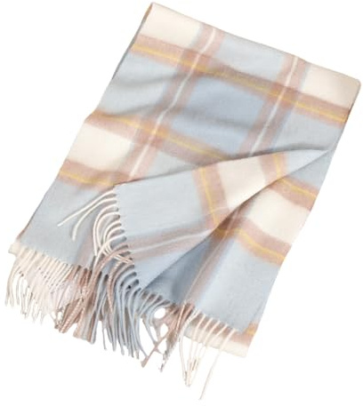 KUUFUUT Halstuch Damen Damenschal mit Schottenmuster Wollschal mit Quaste Lange Stola Langer Fransenschal Damenwickel Schals Winterschal Deckenschals Warme Wickel mit Karomuster