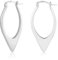 ALEXCRAFT Tropfen Ohrringe Silber 925 Matt Creolen Damen Silver Hoop Earrings für Frauen Freundin Mama Mädchen