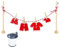 Wichtel Zubehör Wäscheständer Set, 12 Pcs Miniatur Weihnachten Wichtelzubehör Wäscheständer für Wichteltür Weihnachten Deko und 1/12 Puppenhaus