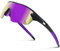 suoso Sportbrille-Fahrradbrille-Herren-Damen-Polarisierte-Sonnenbrille-Sunglasses-Men-Women-UV400 Schutz-Schnelle Brille Rave,f-Schwarz Violett