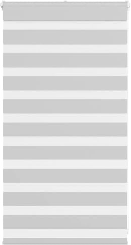 vidaXL Doppelrollo Hellgrau 80x100 cm Stoffbreite 75,9 cm Polyester