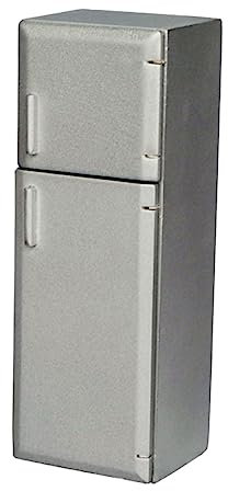 KOMBIUDA Miniature Fridge for Dollhouse Mini Fridge Lock Miniature Furniture Ornament